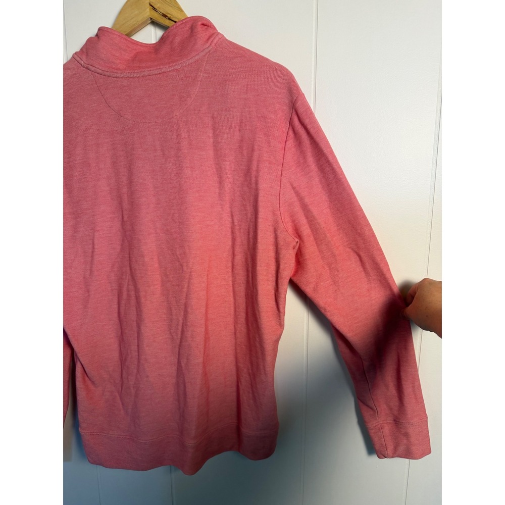 Vineyard Vines 1/4 Zip Pullover Small Pink Pima Cotton Long Sleeve Preppy - Picture 8 of 9